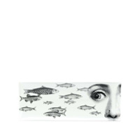 Fornasetti Bandeja com estampa de peixe de 392mm - Branco