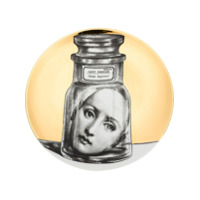 Fornasetti Prato com estampa 'Salt Face' - Dourado