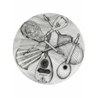 Fornasetti Prato com estampa Strumenti Musicali - Branco