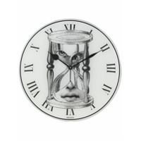 Fornasetti Relógio redondo de parede com estampa - Branco