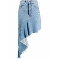 Forte Dei Marmi Couture Saia jeans assimétrica - Azul