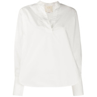 Forte Forte Blusa gola V com mangas longas - Branco