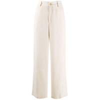 Forte Forte Calça pantalona cintura alta - Neutro