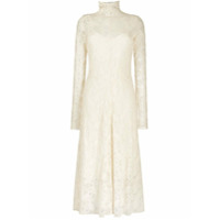 Forte Forte Vestido mangas longas com bordado - Neutro