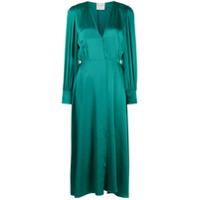 Forte Forte Vestido midi com mangas longas - Verde