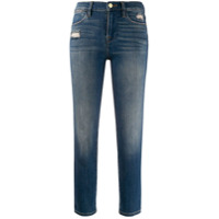 FRAME Calça jeans cintura alta com lavagem - Azul
