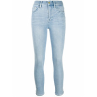 FRAME Calça jeans cropped cintura alta - Azul