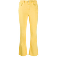FRAME Calça jeans flare cintura alta - Amarelo