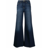 FRAME Calça jeans flare com lavagem estonada - Azul