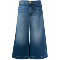 FRAME Calça jeans pantacourt com cintura alta - Azul