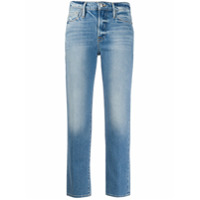 FRAME Calça jeans reta cintura alta Le Nouveau - Azul