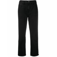 FRAME Calça jeans reta cintura média - Preto