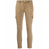 FRAME Calça jeans skinny cargo com estampa de leopardo - Neutro