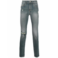 FRAME Calça jeans slim com efeito desbotado - Azul