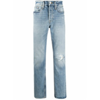 FRAME Calça jeans slim com efeito destroyed - Azul