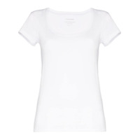 FRAME Camiseta Le Mid Rise Scoop de algodão orgânico - Branco