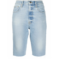 FRAME Short jeans com efeito desbotado - Azul