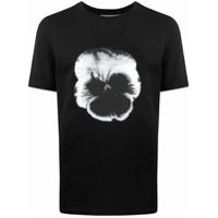 Frankie Morello Camiseta decote careca com estampa floral - Preto