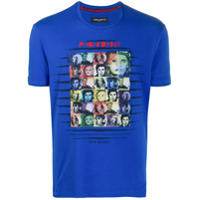 Frankie Morello Camiseta slim Rock Bizarre - Azul