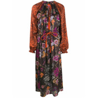 F.R.S For Restless Sleepers drawstring floral dress - Marrom