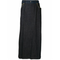 Fumito Ganryu Calça jeans pantacourt - Azul