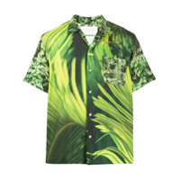 Fumito Ganryu Camisa com estampa de folhas - Verde