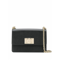 Furla Bolsa tiracolo com detalhe dourado - Preto