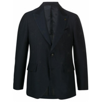 Gabriele Pasini Blazer com abotoamento simples e bordado de caveira - Azul