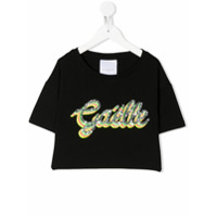 Gaelle Paris Kids Camiseta com logo de brilho - Preto