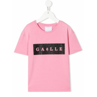 Gaelle Paris Kids Camiseta com logo em brilho - Rosa