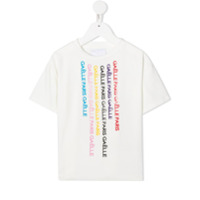 Gaelle Paris Kids Camiseta mangas curtas com estampa de logo - Branco