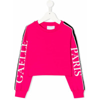 Gaelle Paris Kids Camiseta mangas longas com aplicação de brilho - Rosa