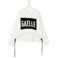 Gaelle Paris Kids Suéter de tricô com logo - Branco