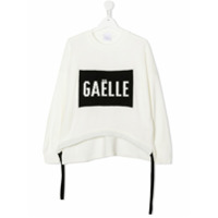 Gaelle Paris Kids Suéter de tricô com logo - Branco