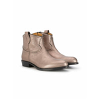 Gallucci Kids Ankle boot slip-on com estampa metálica - Cinza