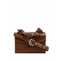 GANNI Bolsa mini com efeito de pele de crocodilo - Marrom