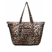 GANNI Bolsa tiracolo com estampa de leopardo - Marrom