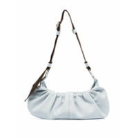 GANNI Bolsa tiracolo Hobo pequena de couro - Azul
