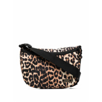 GANNI Bolsa transversal com estampa de leopardo - Preto