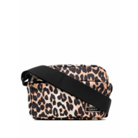 GANNI Bolsa transversal Festival com estampa de leopardo - Preto