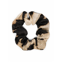 GANNI Scrunchie com estampa de leopardo - Preto