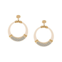 Gas Bijoux Par de brincos de argola Lodge de ráfia - Neutro