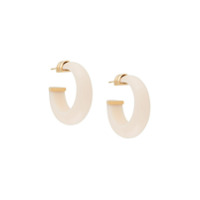 Gas Bijoux Par de brincos de argolas com abalone - Branco