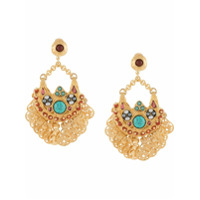 Gas Bijoux Par de brincos Eventail com tassel - Dourado