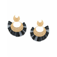 Gas Bijoux Par de brincos Luna Wave de ráfia - Dourado