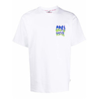 Gcds Camiseta decote arredondado com estampa gráfica - Branco