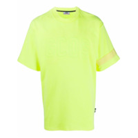 Gcds Camiseta oversized com logo bordado - Amarelo