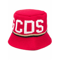 Gcds Chapéu bucket com logo de tricô - Vermelho