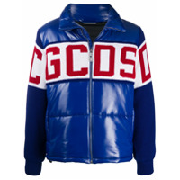 Gcds Jaqueta matelassê com recortes em tricô - Azul