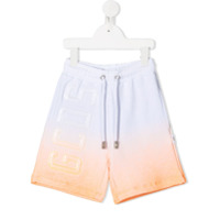 Gcds Kids Bermuda esportiva degradê com logo - Branco